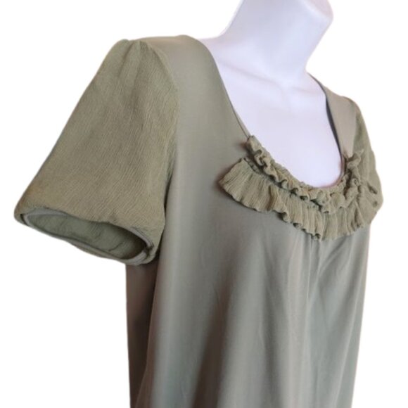 Green Stretch top Fits Large / XL - Picture 2 of 3